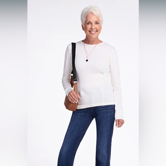 Woolx NWOT Hannah Merino Wool Long Sleeve Cold Weather Top in Buttercream - Picture 11 of 11